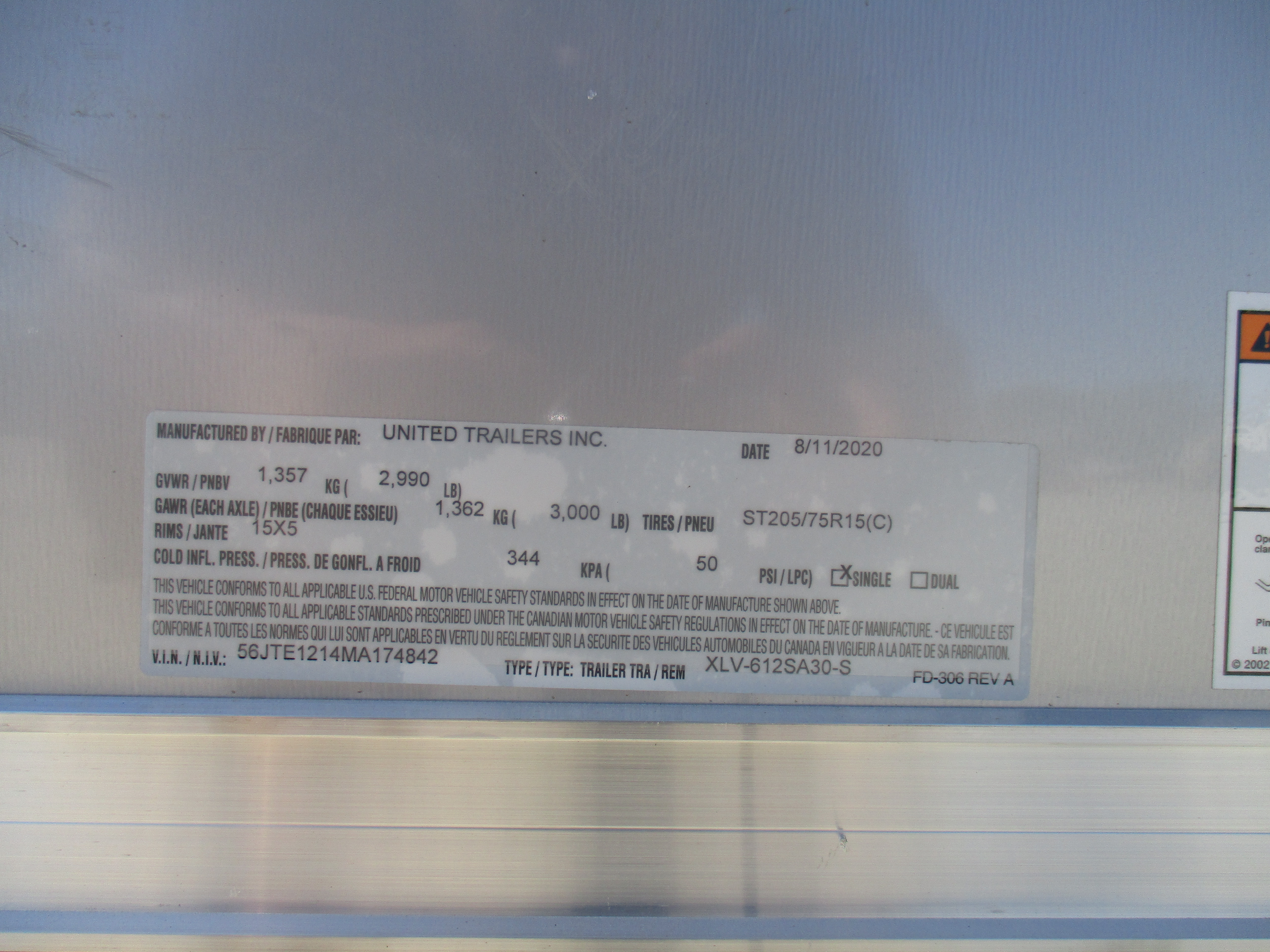 2021 United 6x12  Enclosed Cargo XLV-612SA30-S