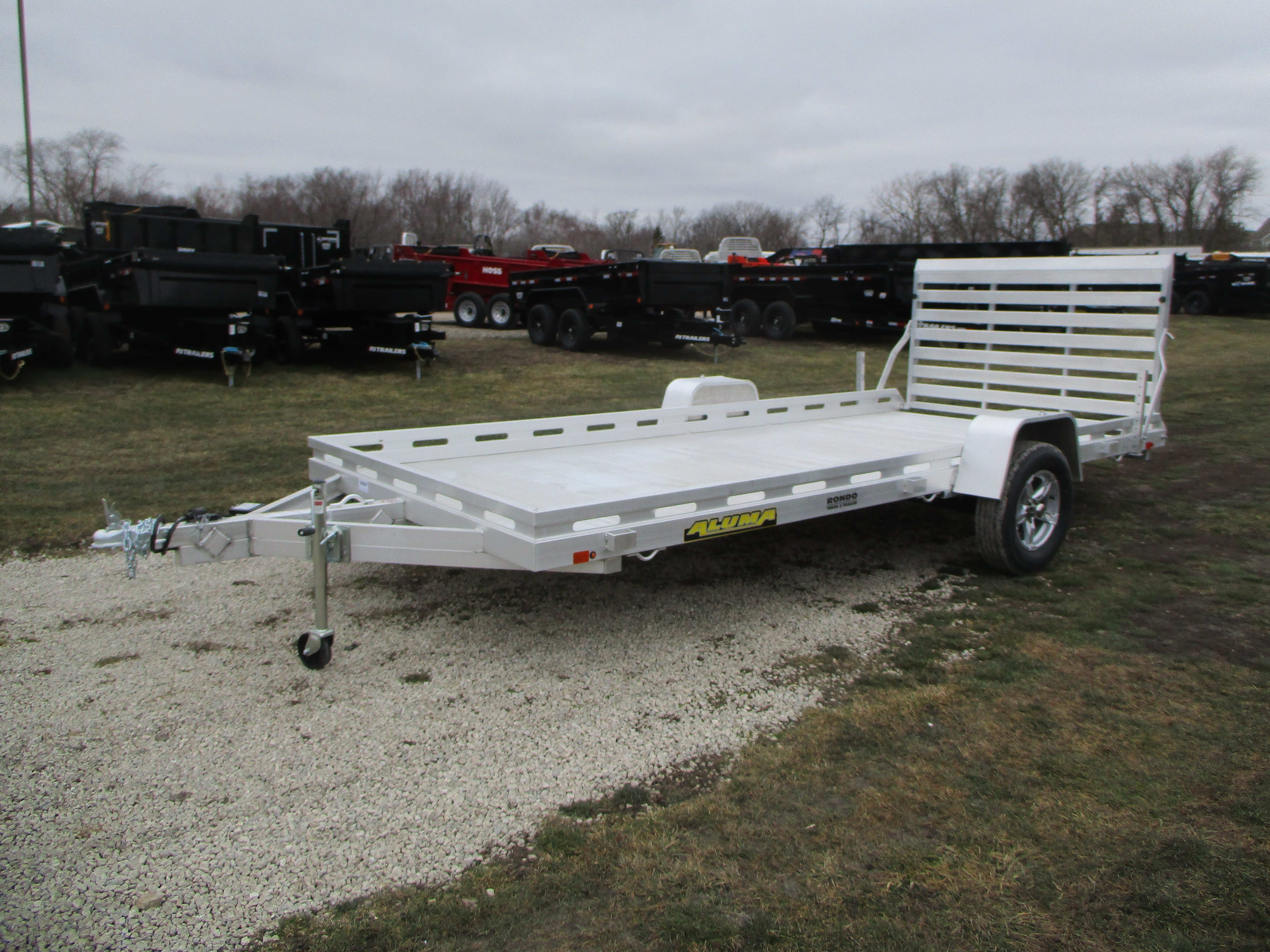 2024 Aluma 78x15  Aluminum Single Axle Utility 7815S-EL-TG-TR