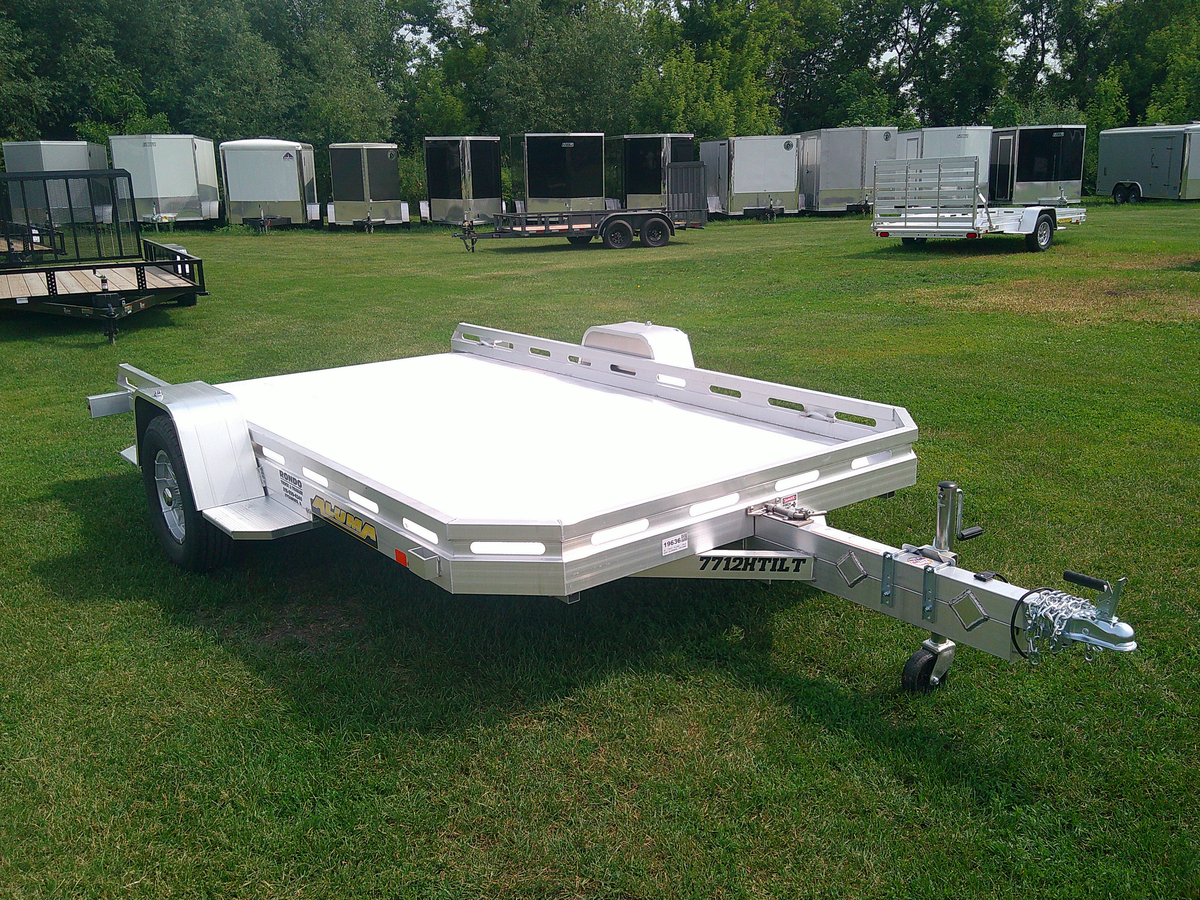 2026 Aluma 77x12  Aluminum Single Axle Utility 7712H-TILT-S
