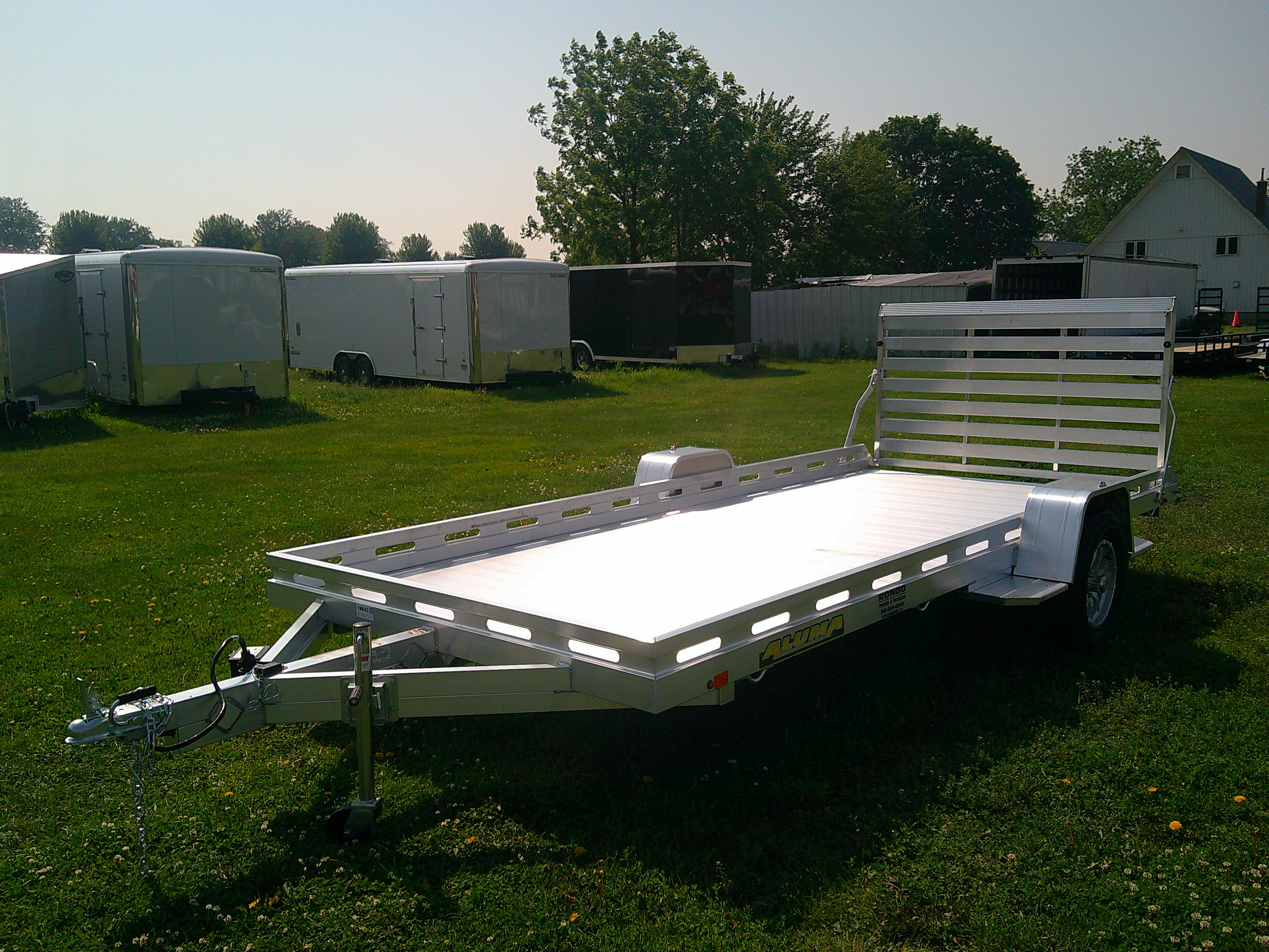 2026 Aluma 78x15  Aluminum Single Axle Utility 7815S-EL-TG-TR