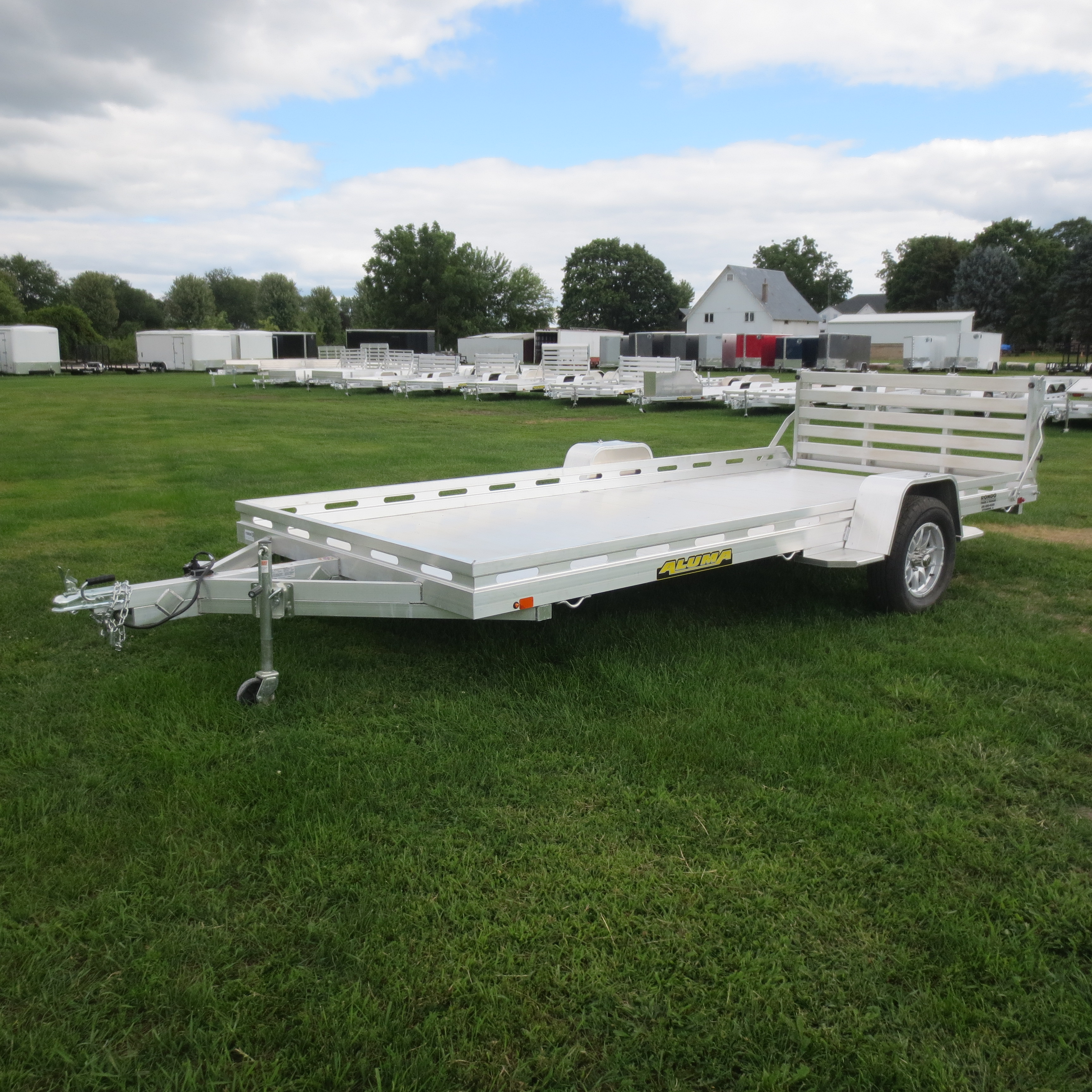2026 Aluma 78x15  Aluminum Single Axle Utility 7815S-EL-BT-TR