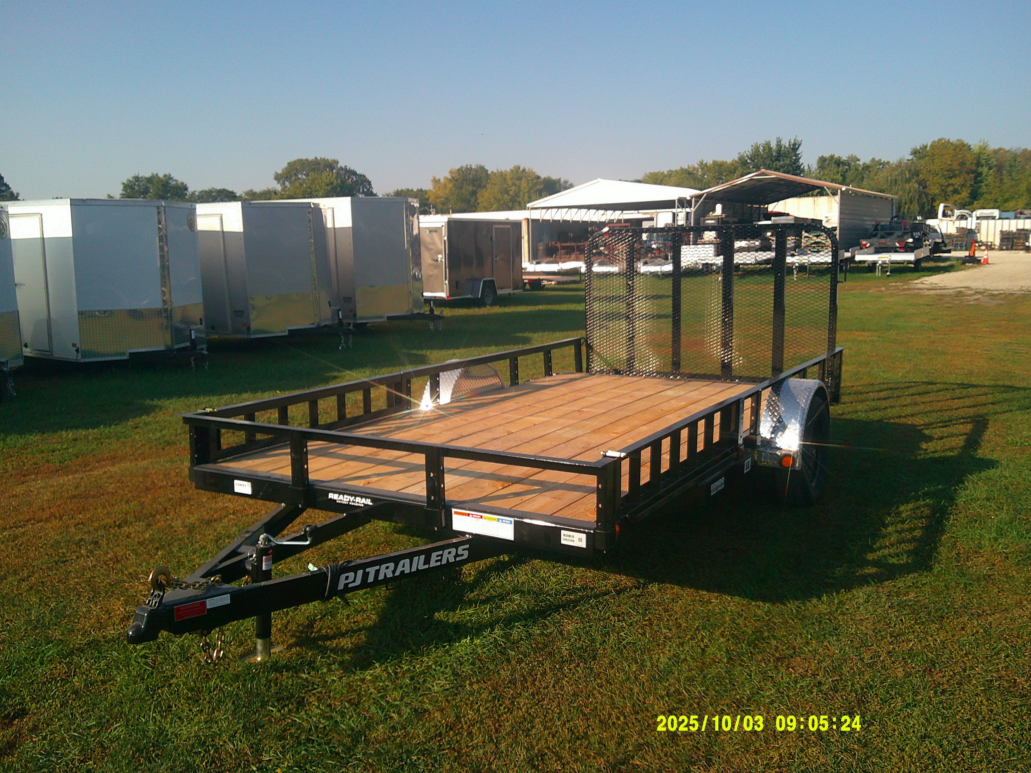 2026 PJ Trailer 83x14 U8 Single Axle Utility U821431DSBK-ATVR