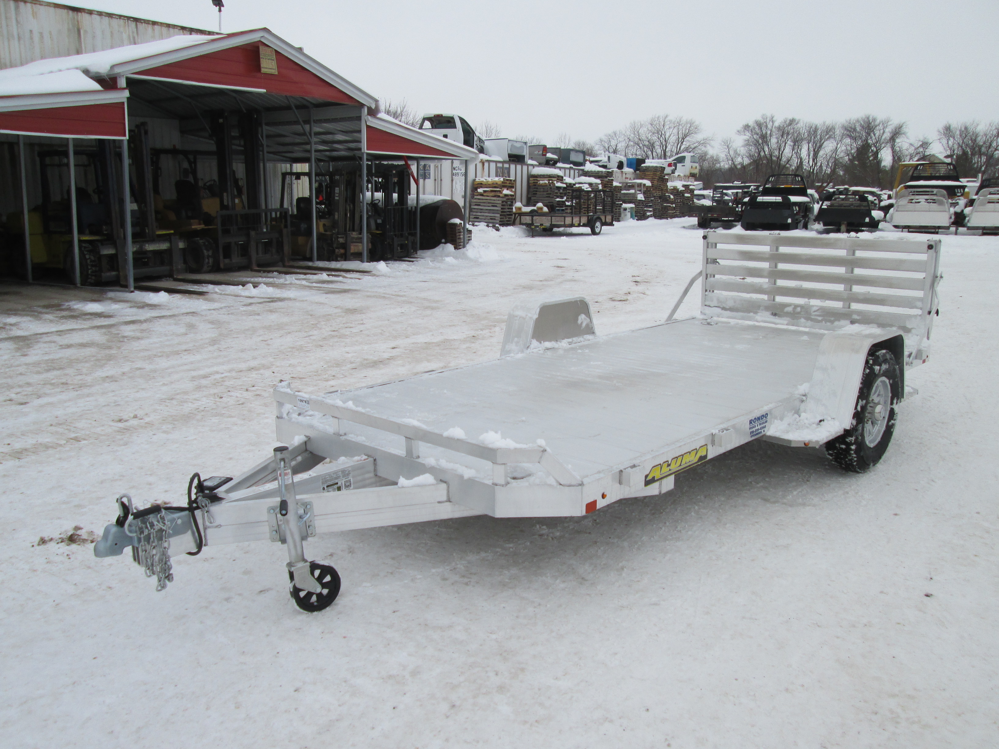 2026 Aluma 82x14  Aluminum Single Axle Utility 8214H-S-EL-BT-RTD