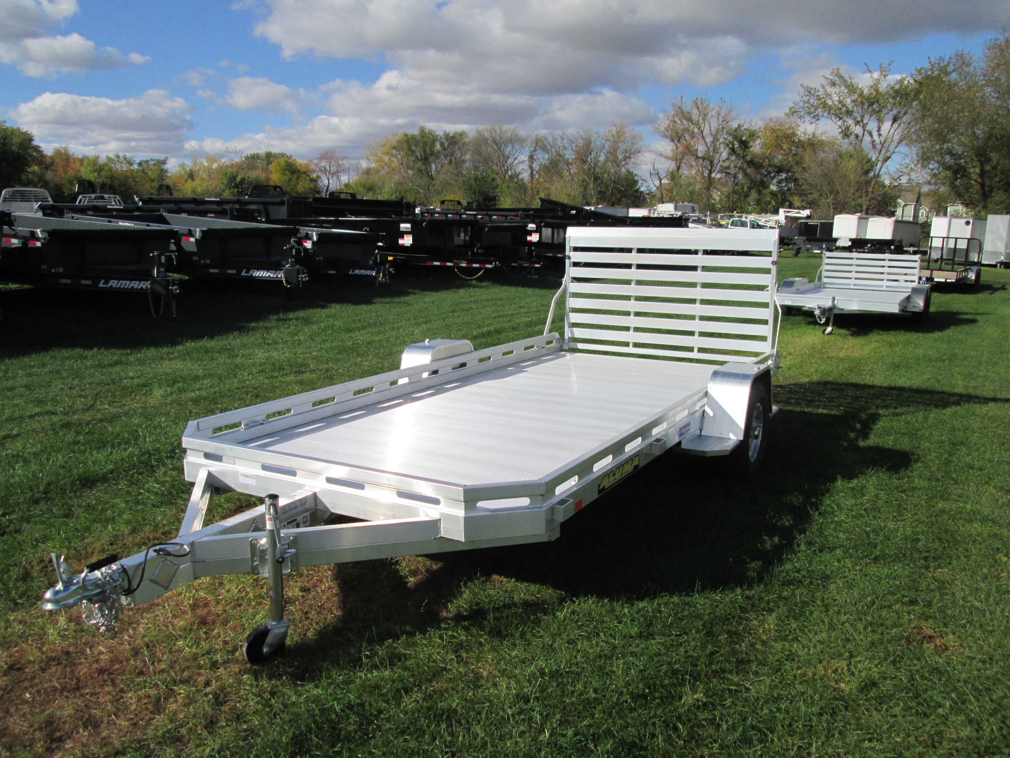 2026 Aluma 78x14  Aluminum Single Axle Utility 7814S-TG-TR