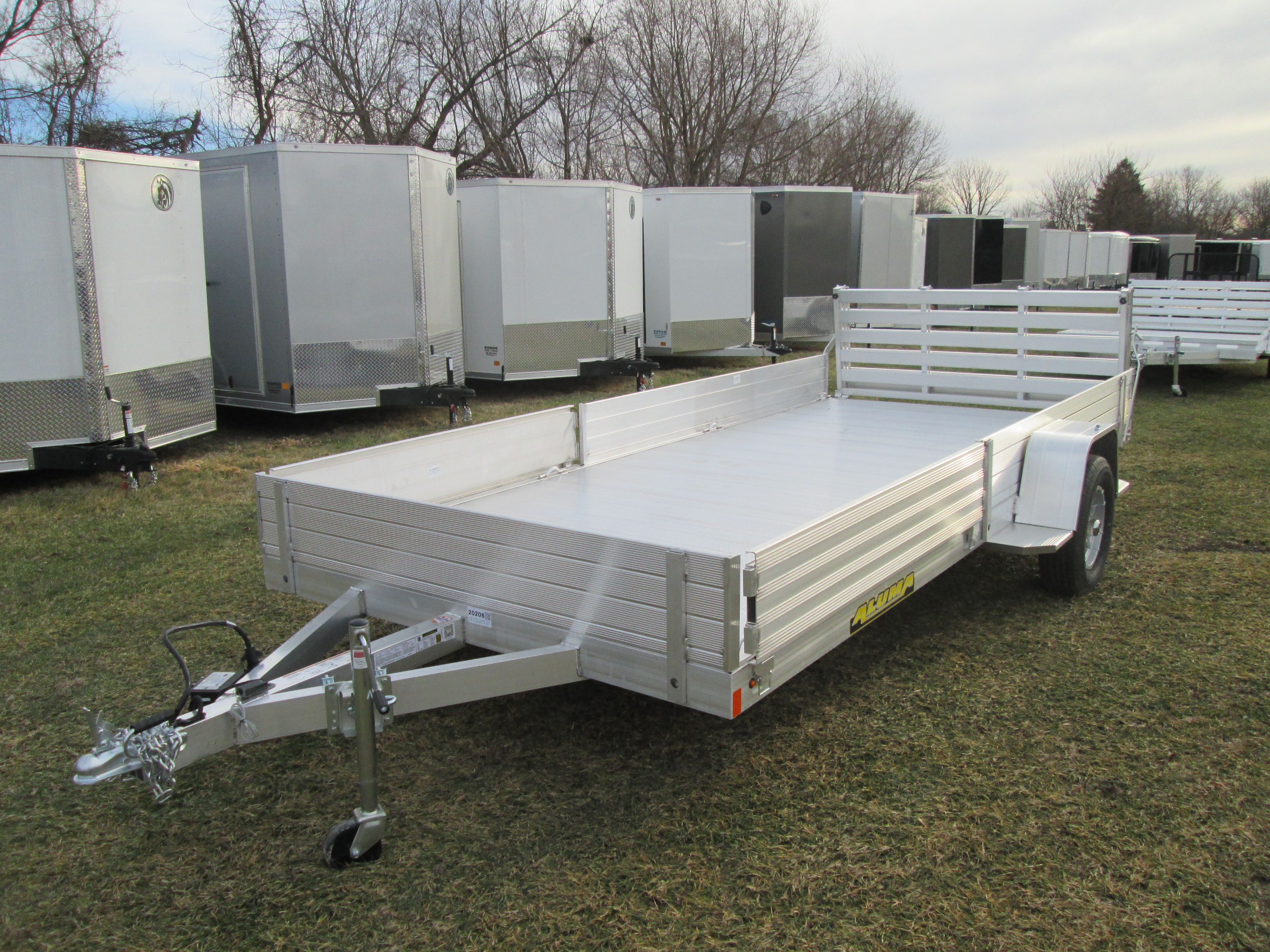 2027 Aluma 81x15  Aluminum Single Axle Utility 8115H-S-EL-R-BT-SR