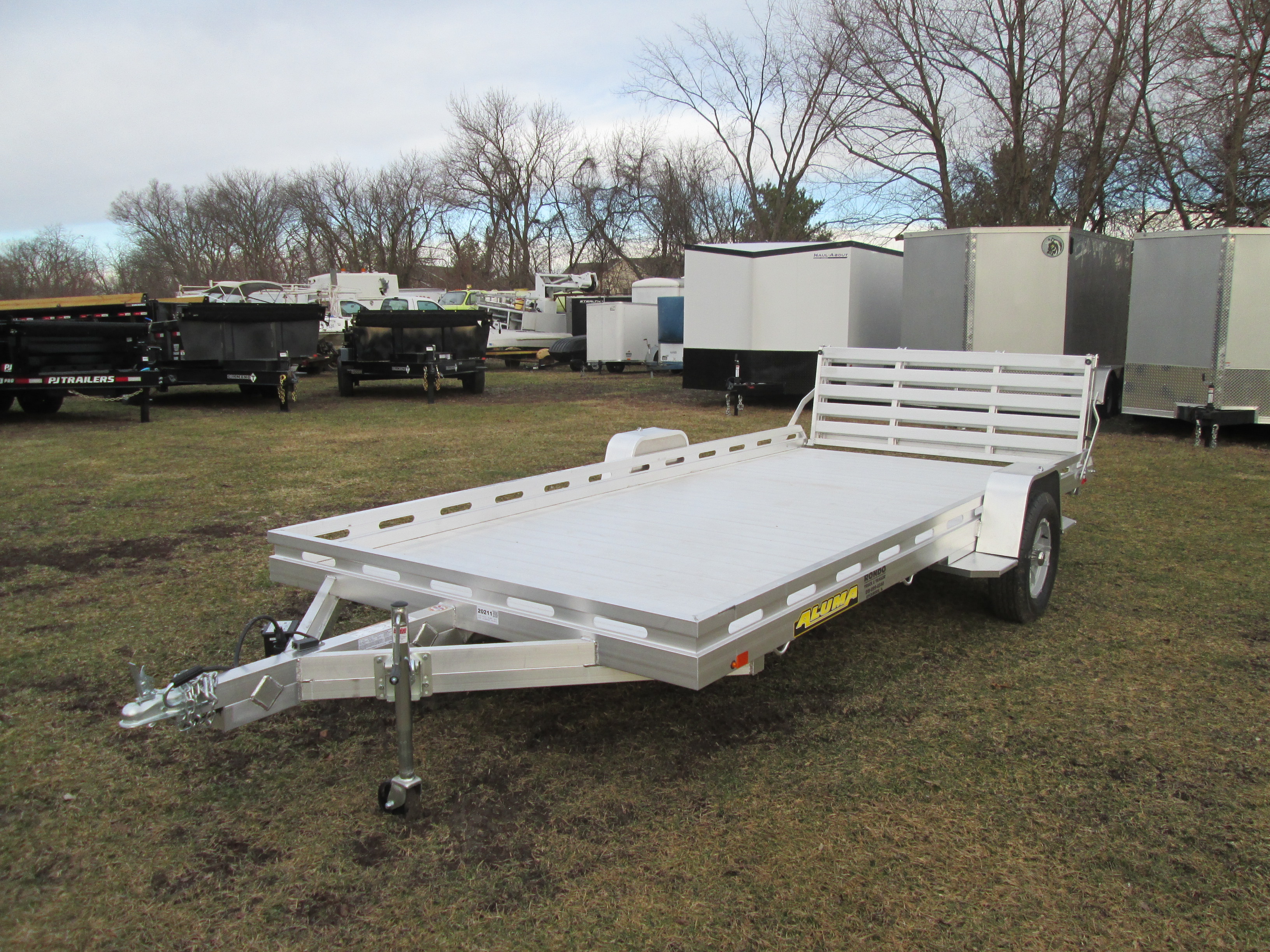 2026 Aluma 81x15  Aluminum Single Axle Utility 8015S-EL-BT