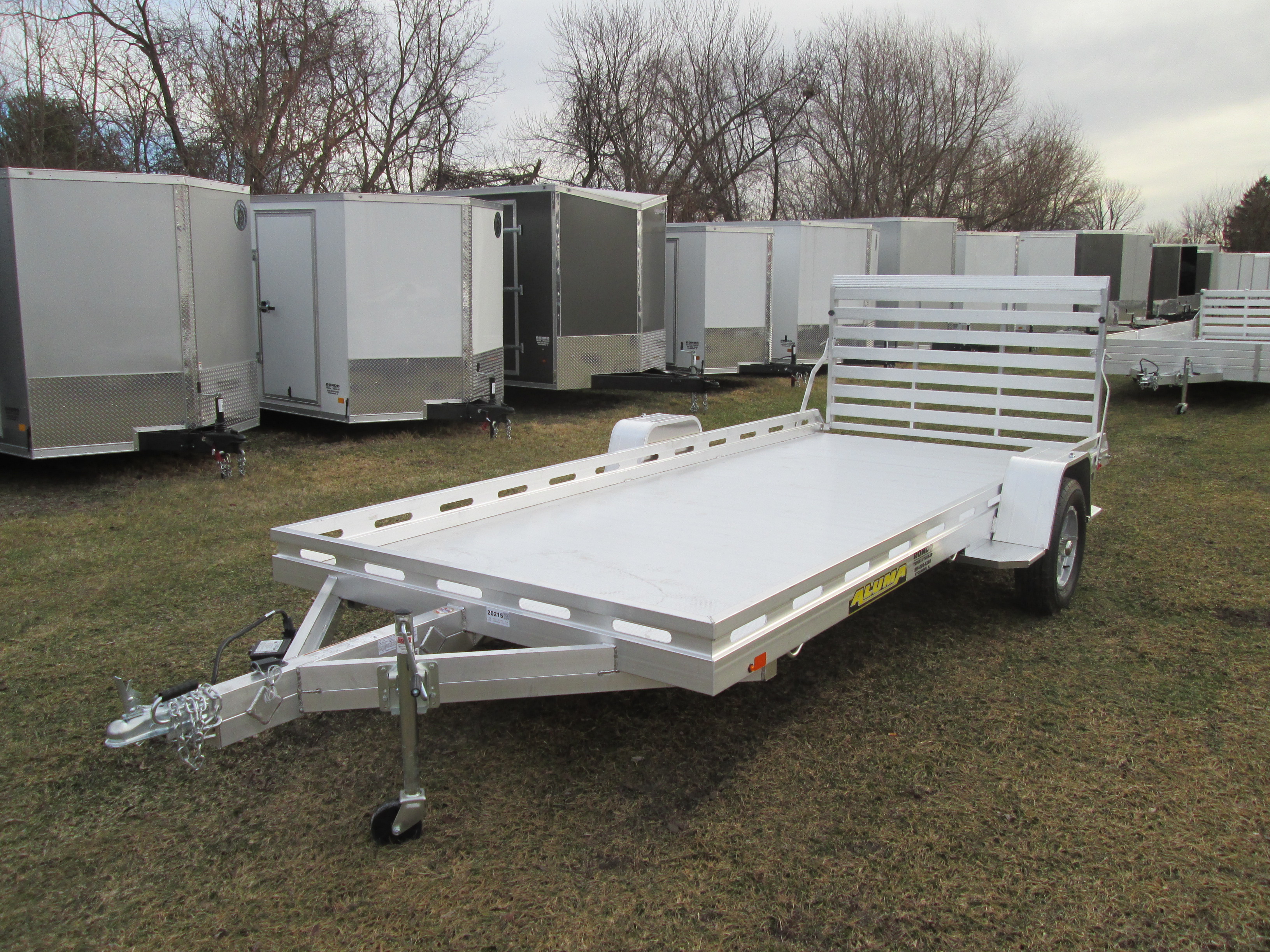 2027 Aluma 78x15  Aluminum Single Axle Utility 7815S-EL-TG