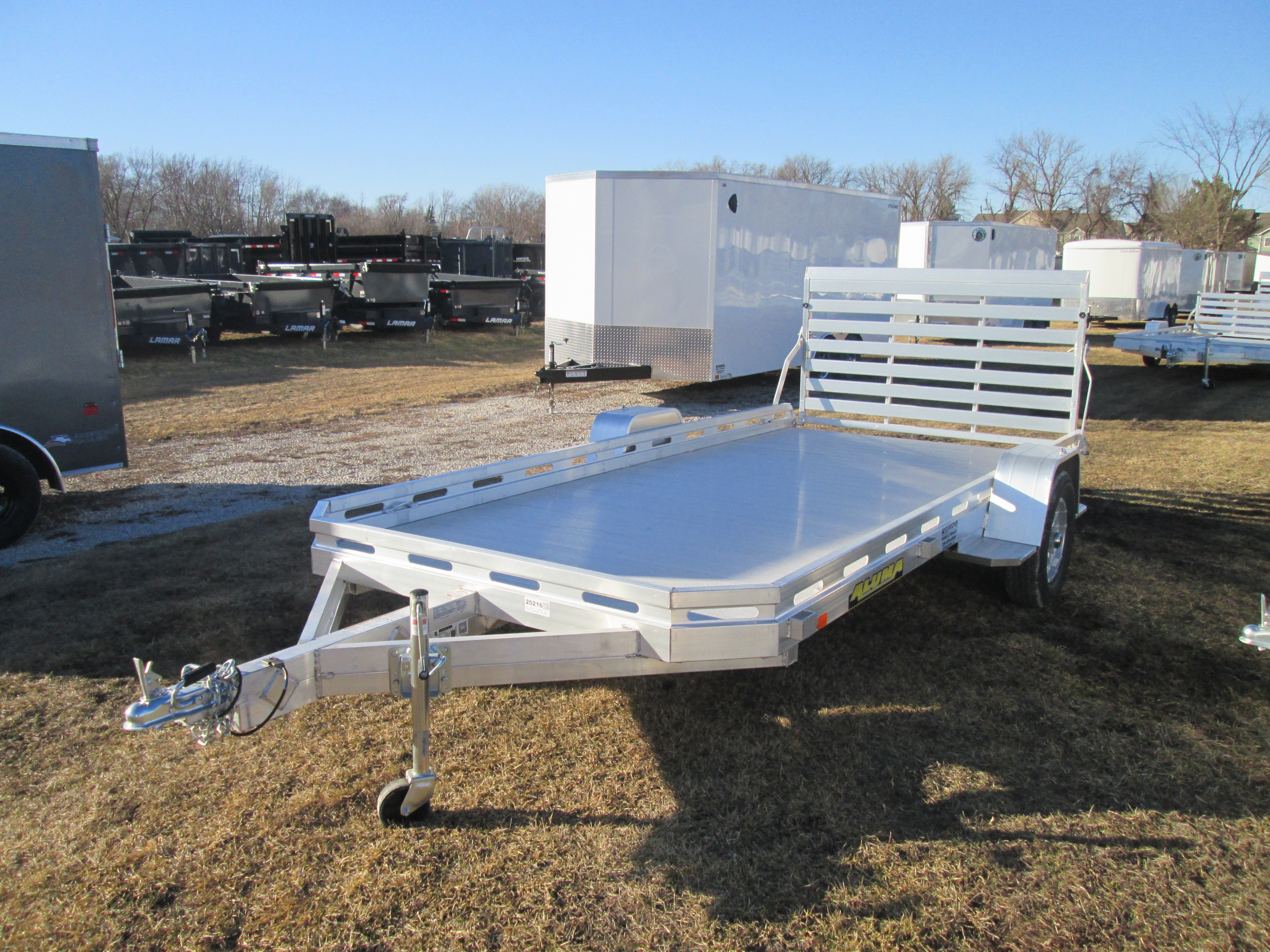 2026 Aluma 78x14  Aluminum Single Axle Utility 7814S-TG-TR