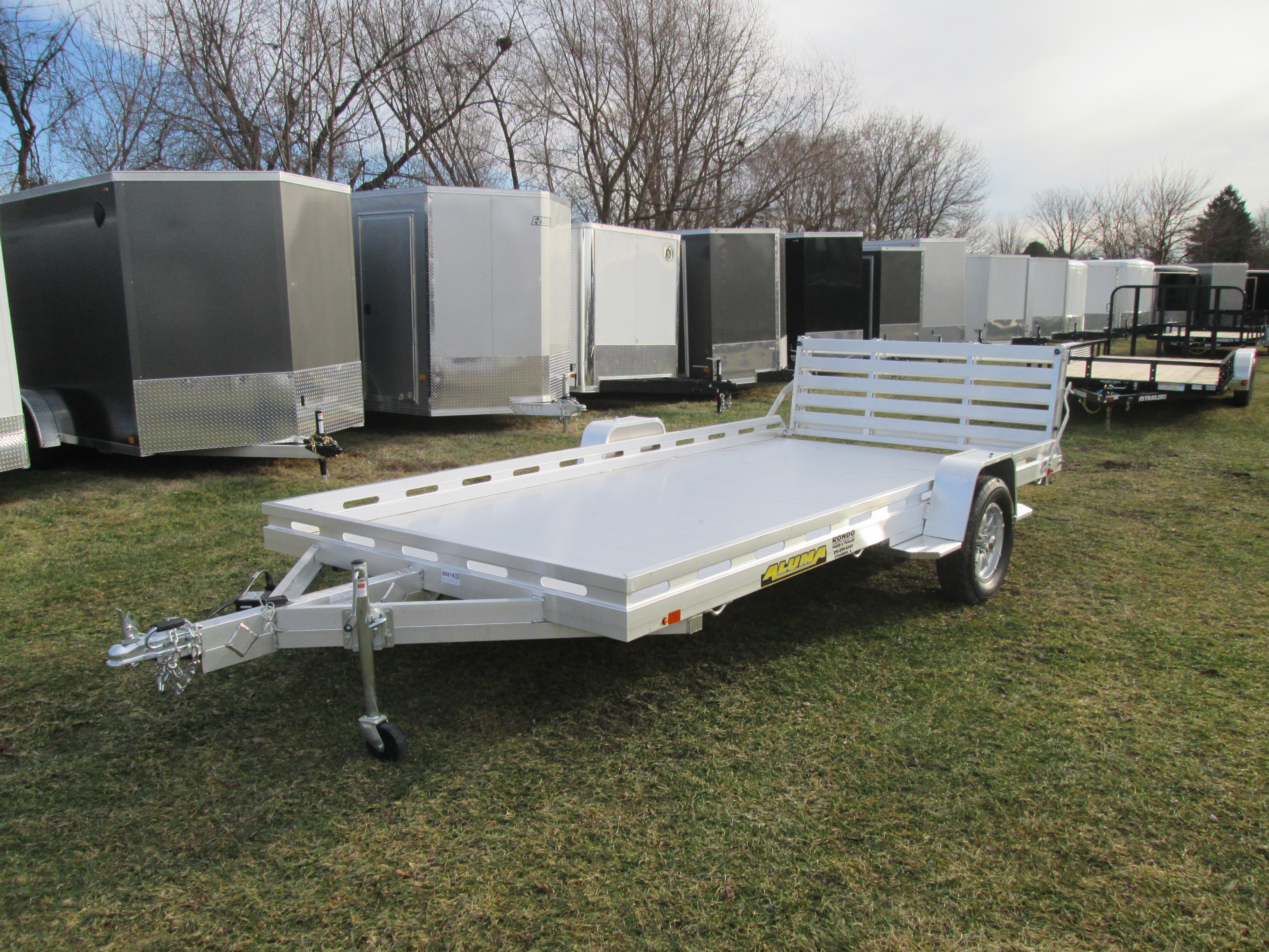 2027 Aluma 81x14  Aluminum Single Axle Utility 8014S-EL-BT