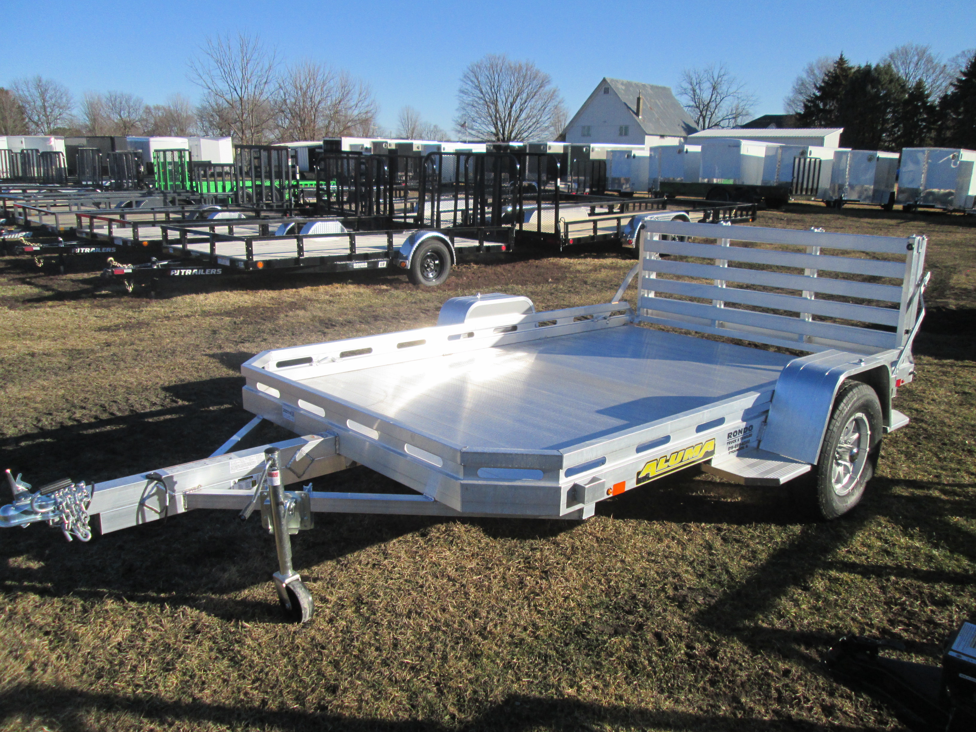 2027 Aluma 77x10  Aluminum Single Axle Utility 7710H-S-BT