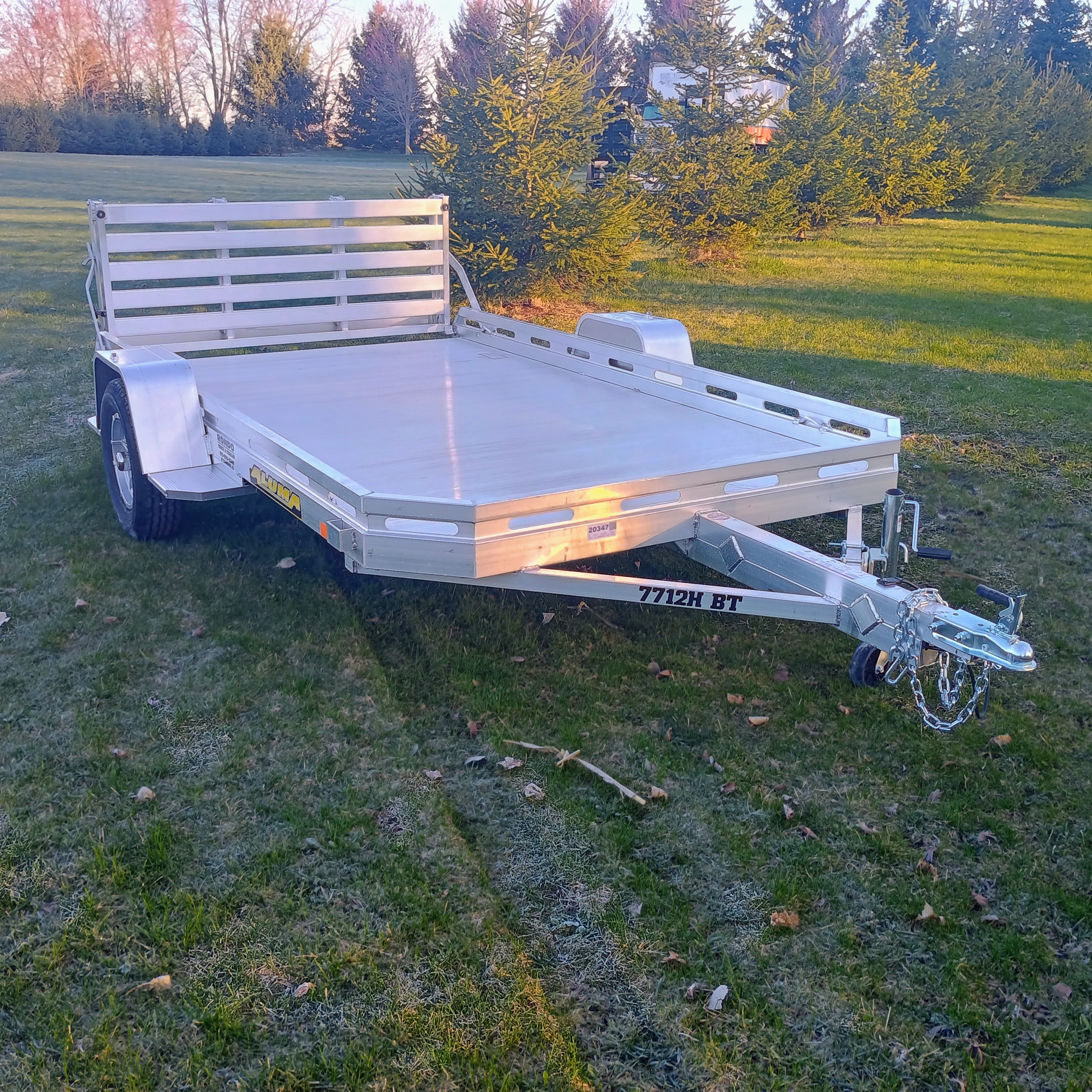 2027 Aluma 77x12  Aluminum Single Axle Utility 7712H-S-BT