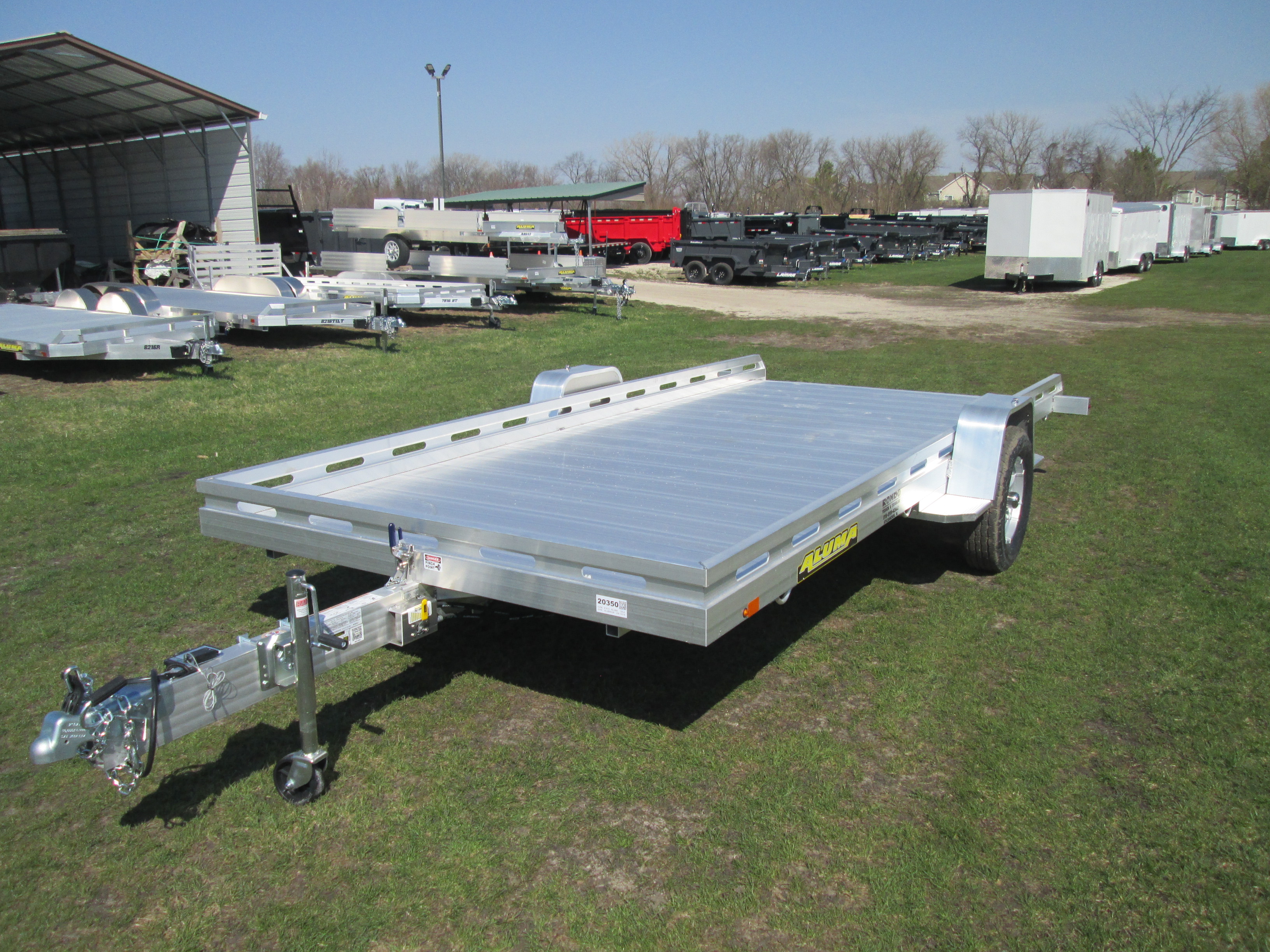 2027 Aluma 81x15  Aluminum Single Axle Utility 8015TILT-S-EL