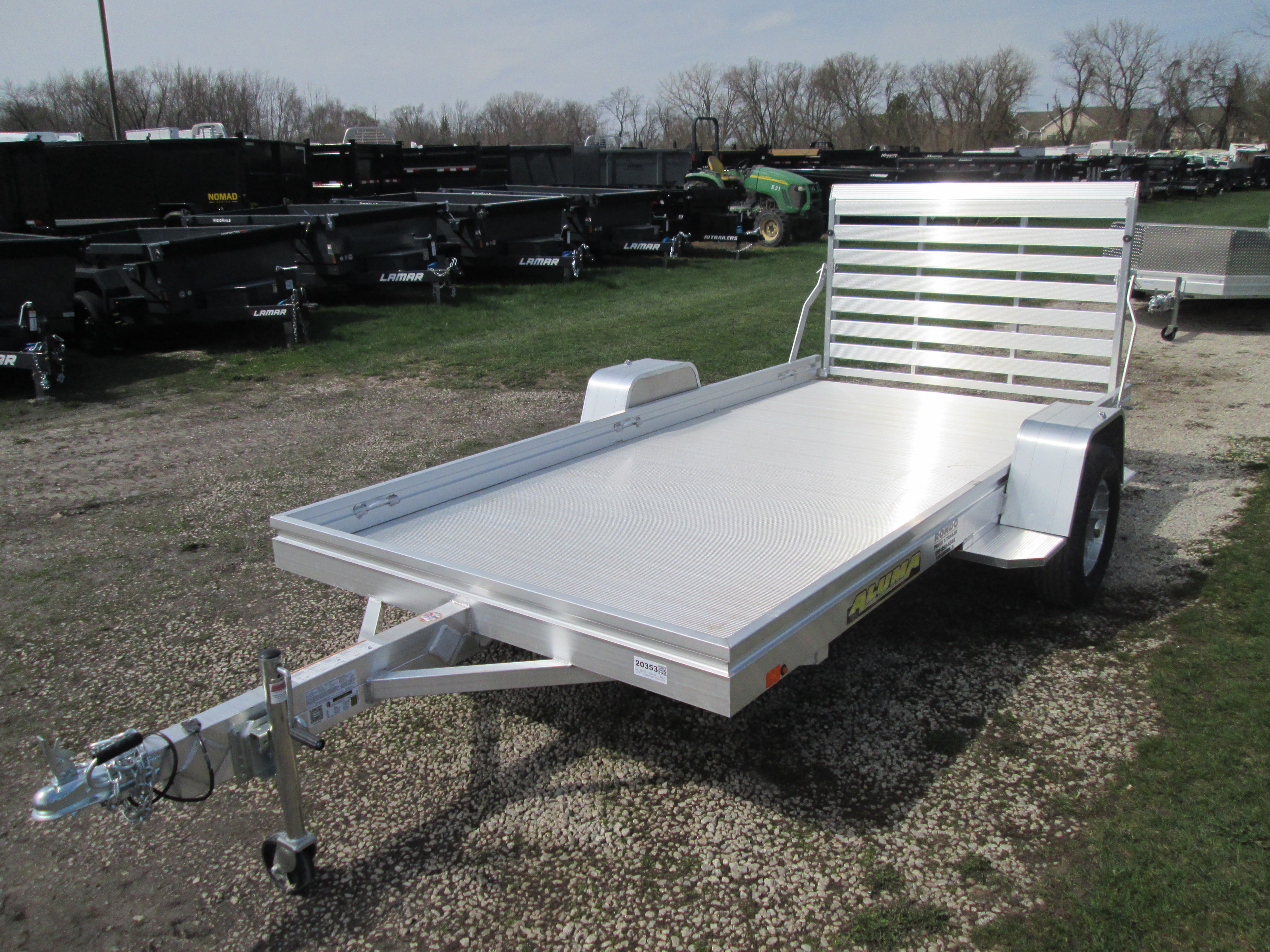 2027 Aluma 68x12  Aluminum Single Axle Utility 6812H-S-TG