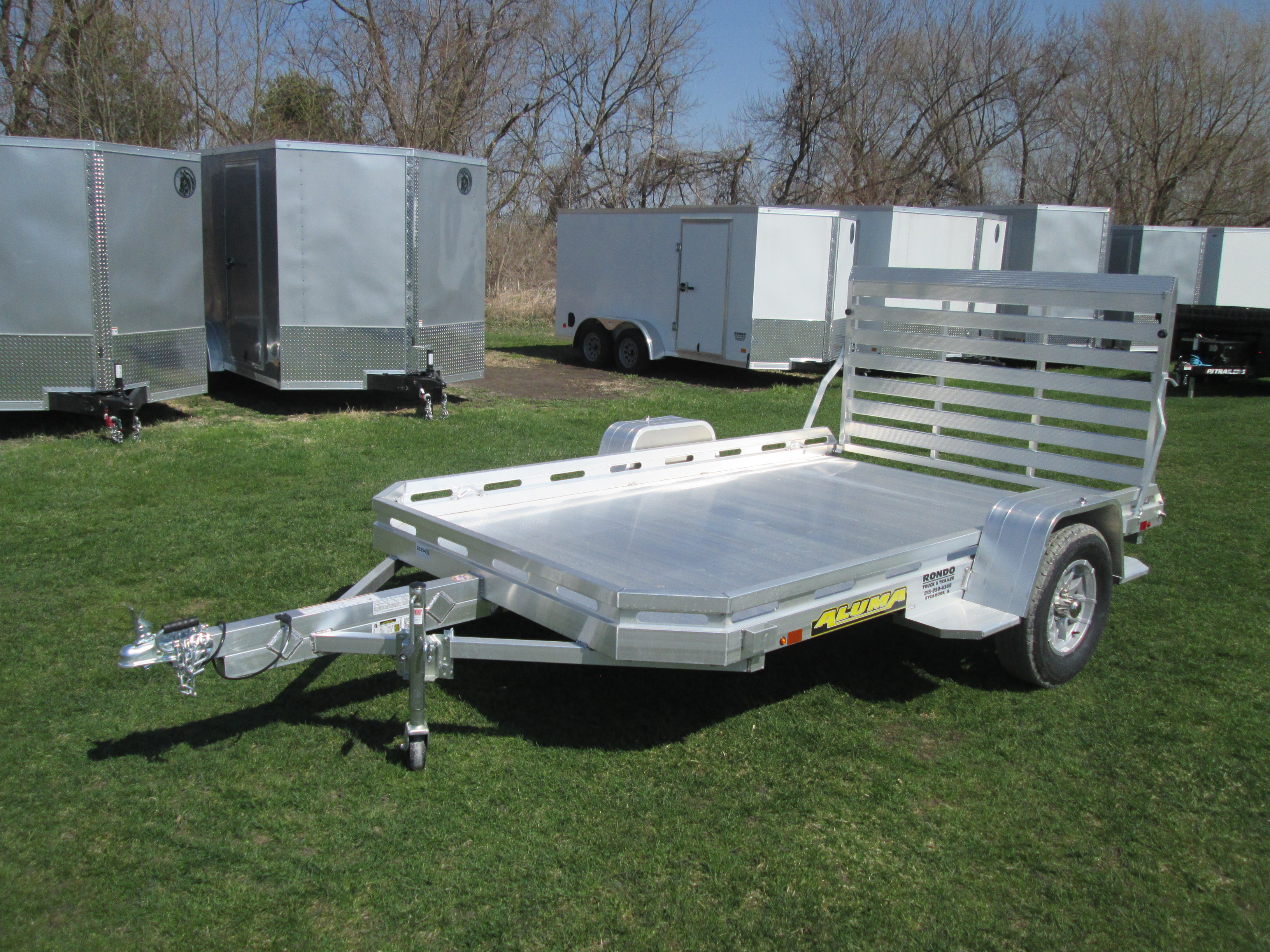 2027 Aluma 77x10  Aluminum Single Axle Utility 7710H-S-TG