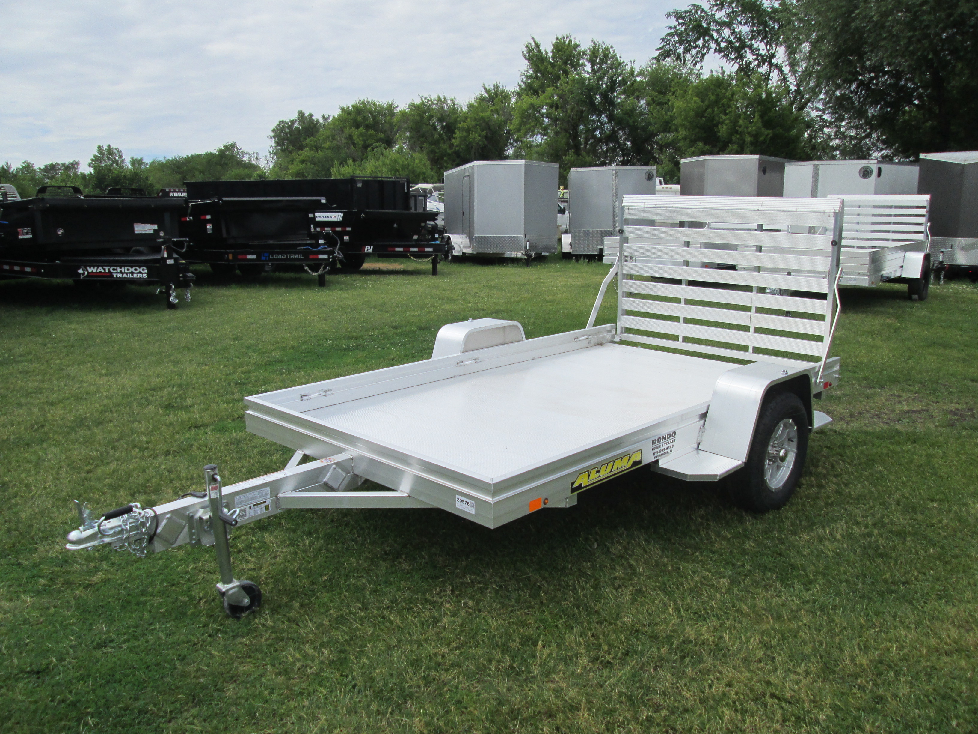 2027 Aluma 68x10  Aluminum Single Axle Utility 6810H-S-TG