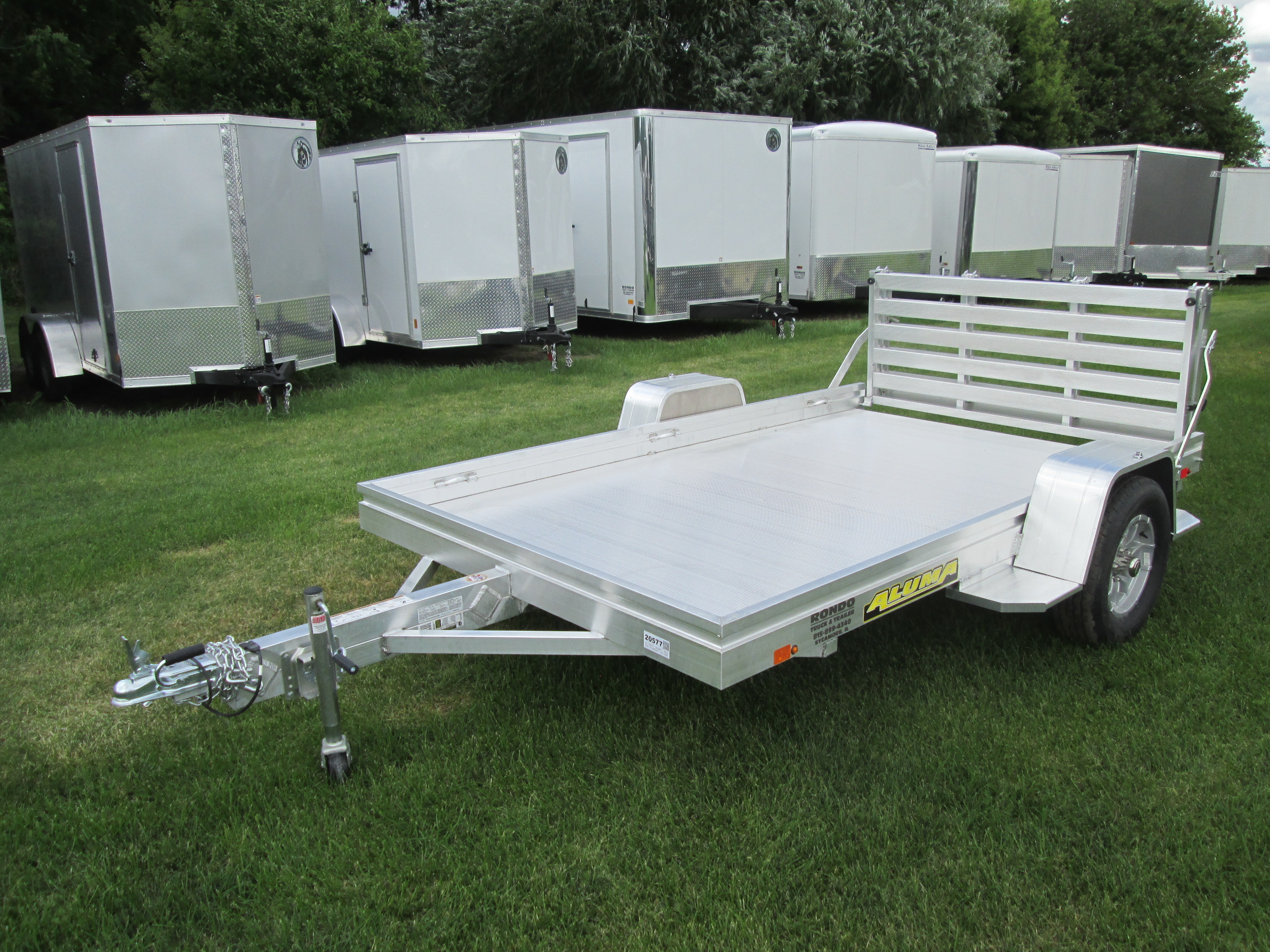 2027 Aluma 72x10  Aluminum Single Axle Utility 7210H-S-BT