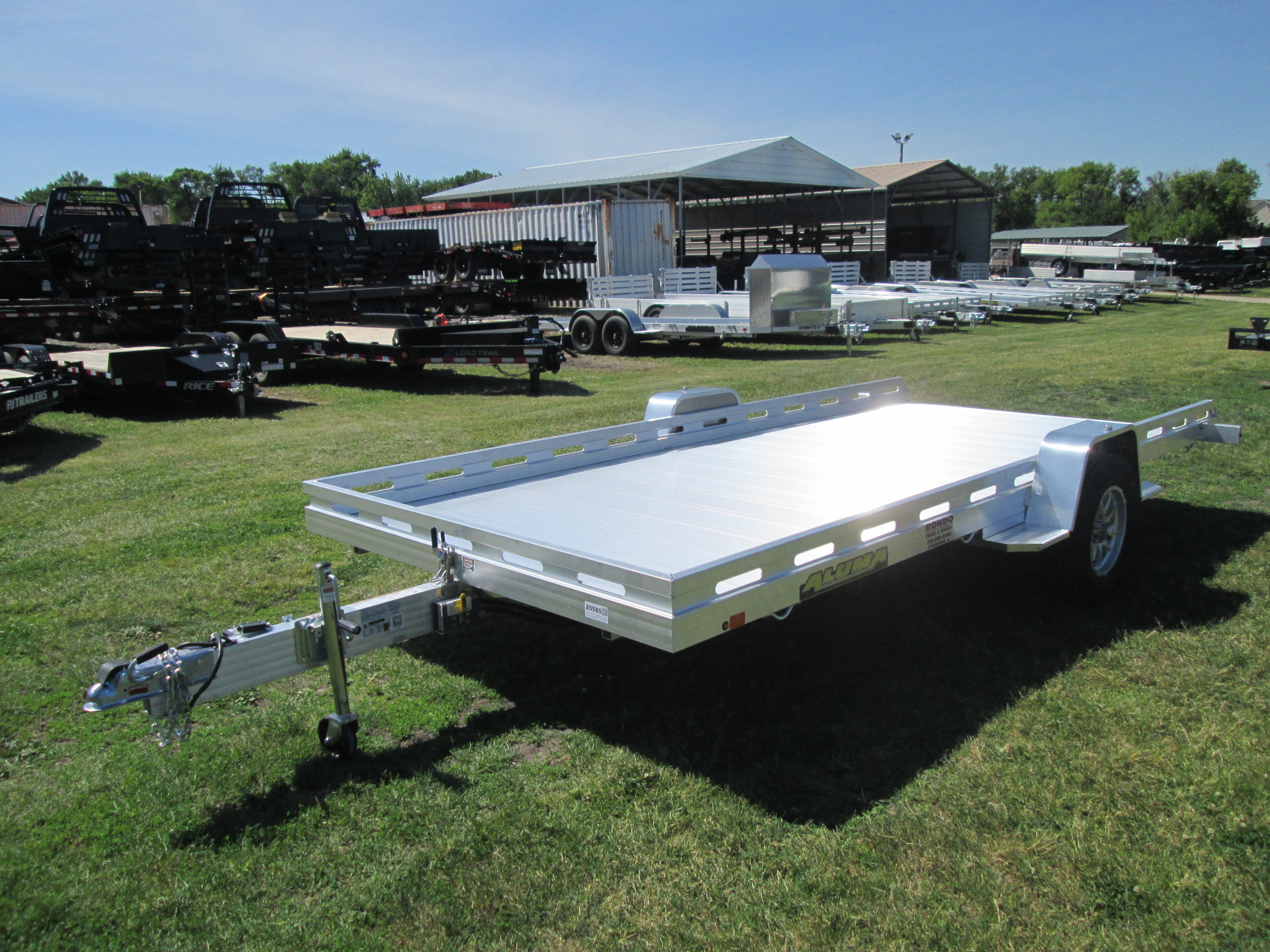 2027 Aluma 81x15  Aluminum Single Axle Utility 8015TILT-S-EL