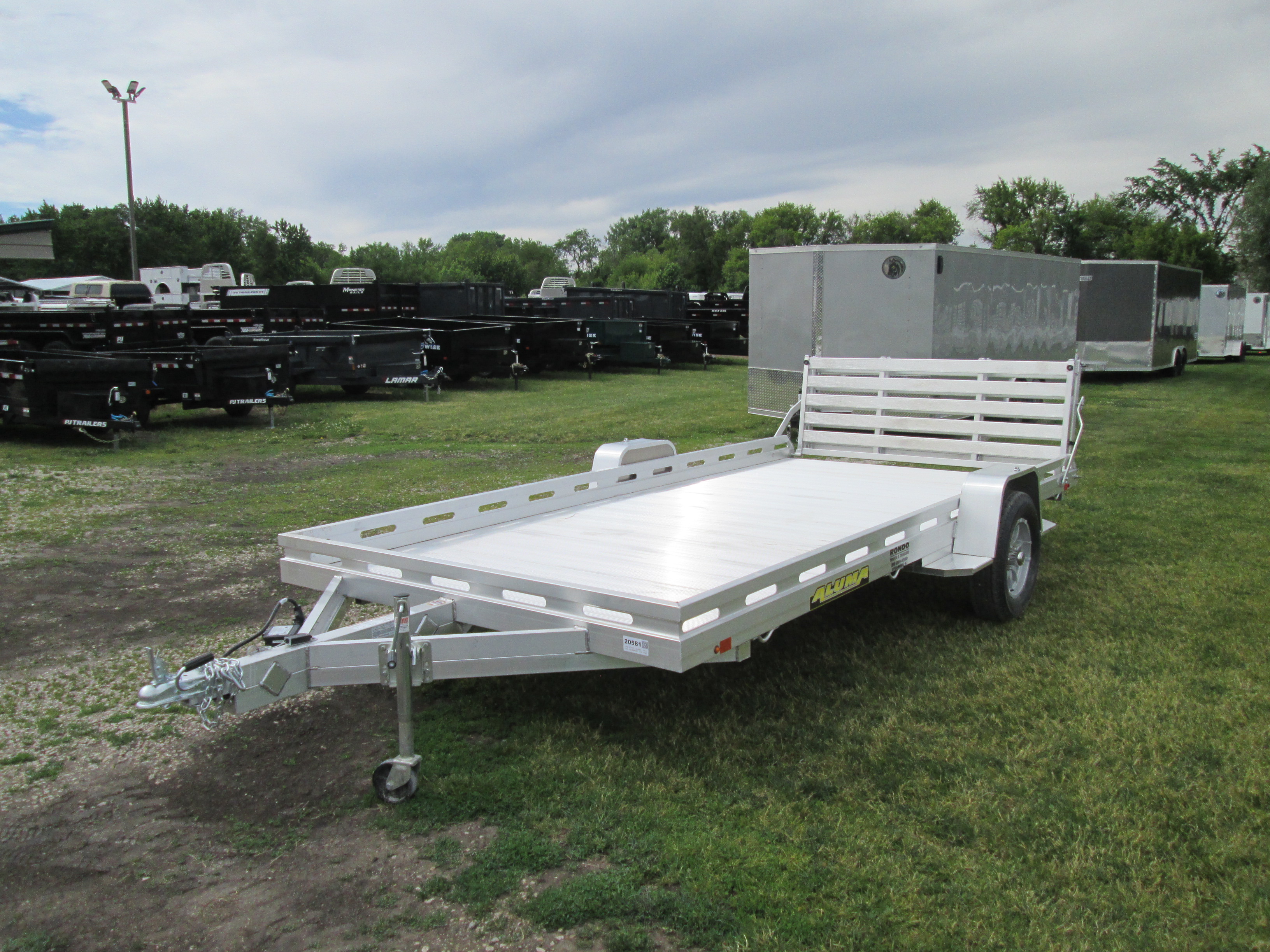 2027 Aluma 81x14  Aluminum Single Axle Utility 8014S-EL-BT