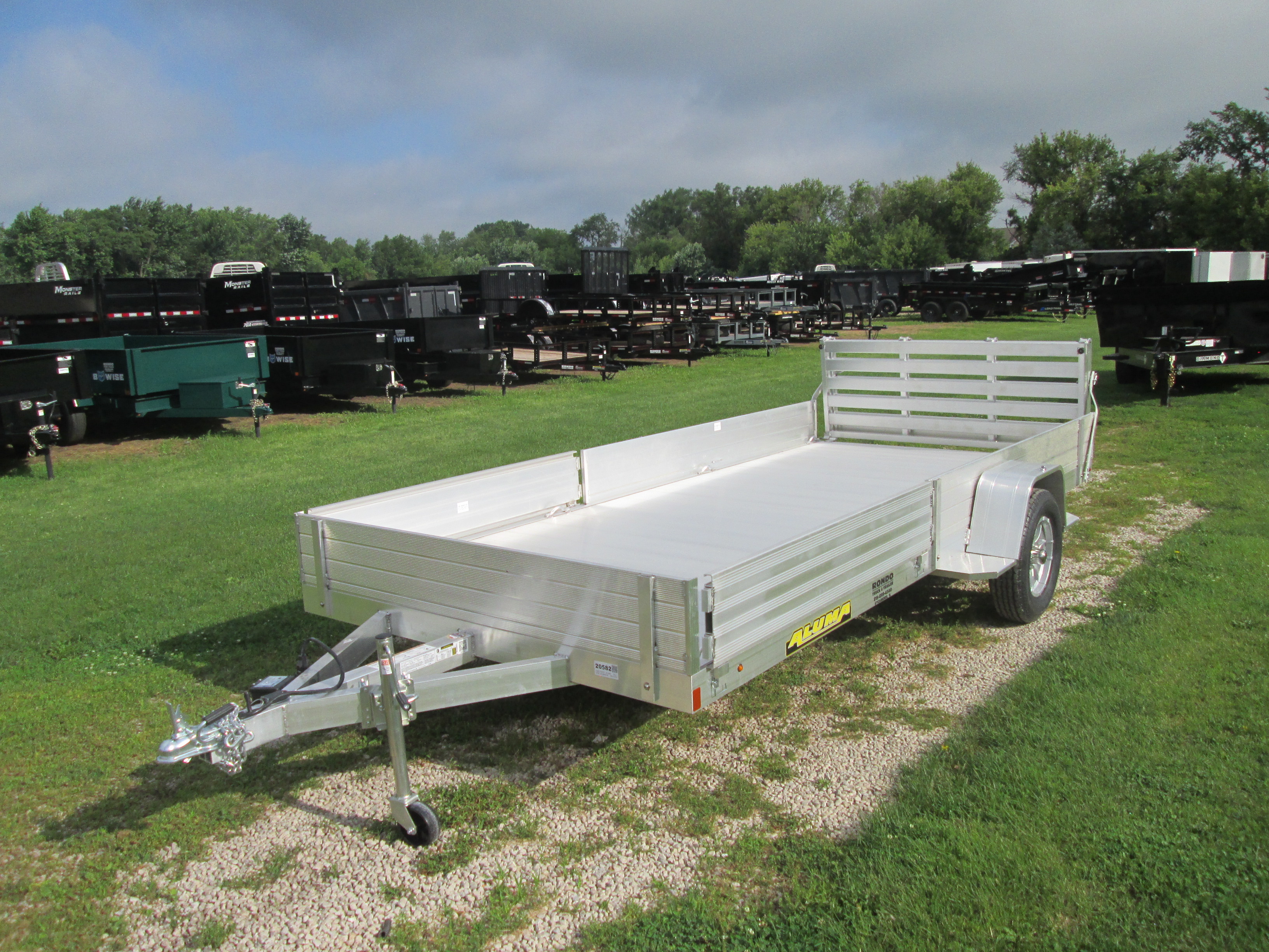 2027 Aluma 81x15  Aluminum Single Axle Utility 8115H-S-EL-R-BT-SR