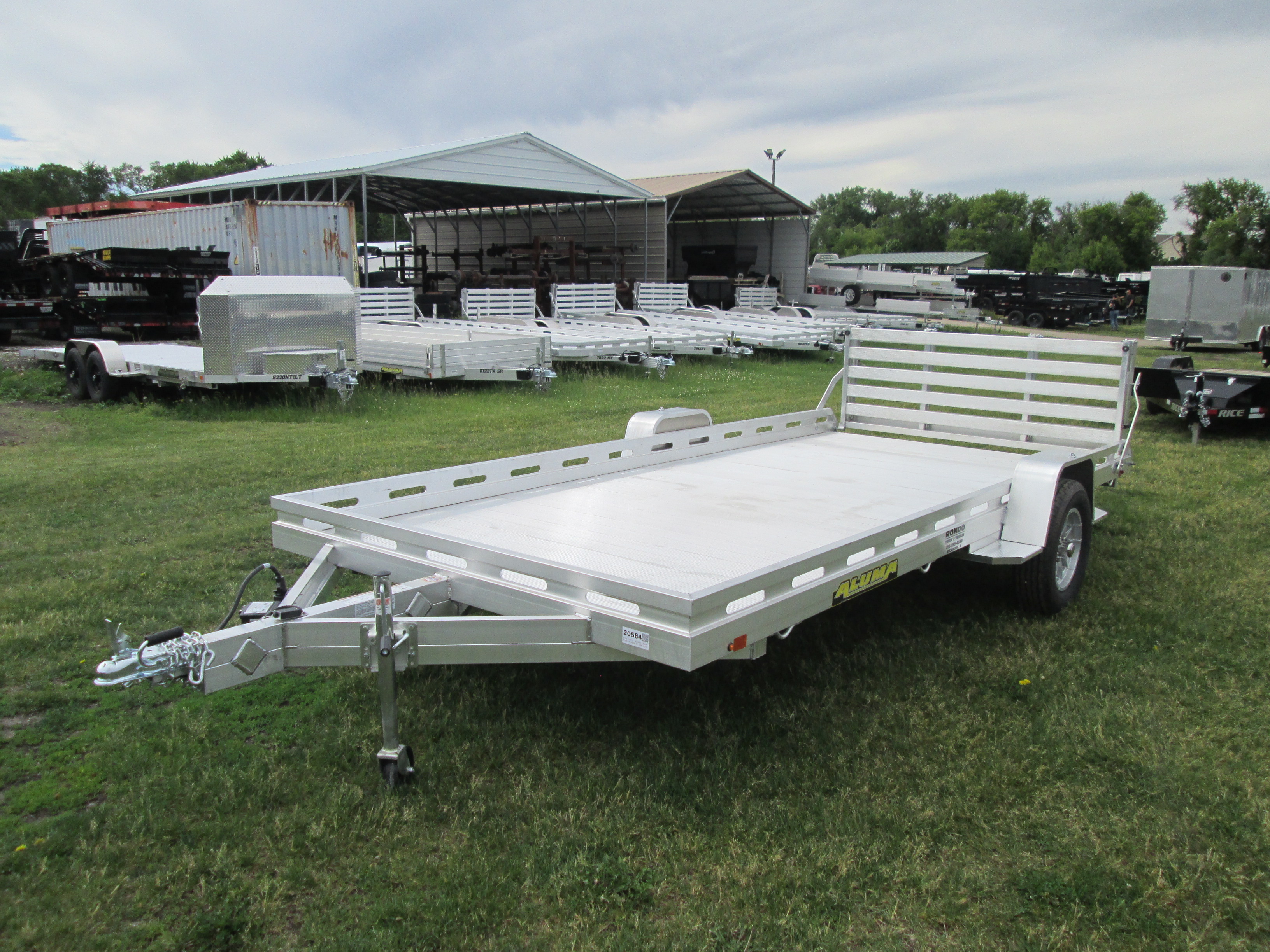 2027 Aluma 81x15  Aluminum Single Axle Utility 8015S-EL-BT