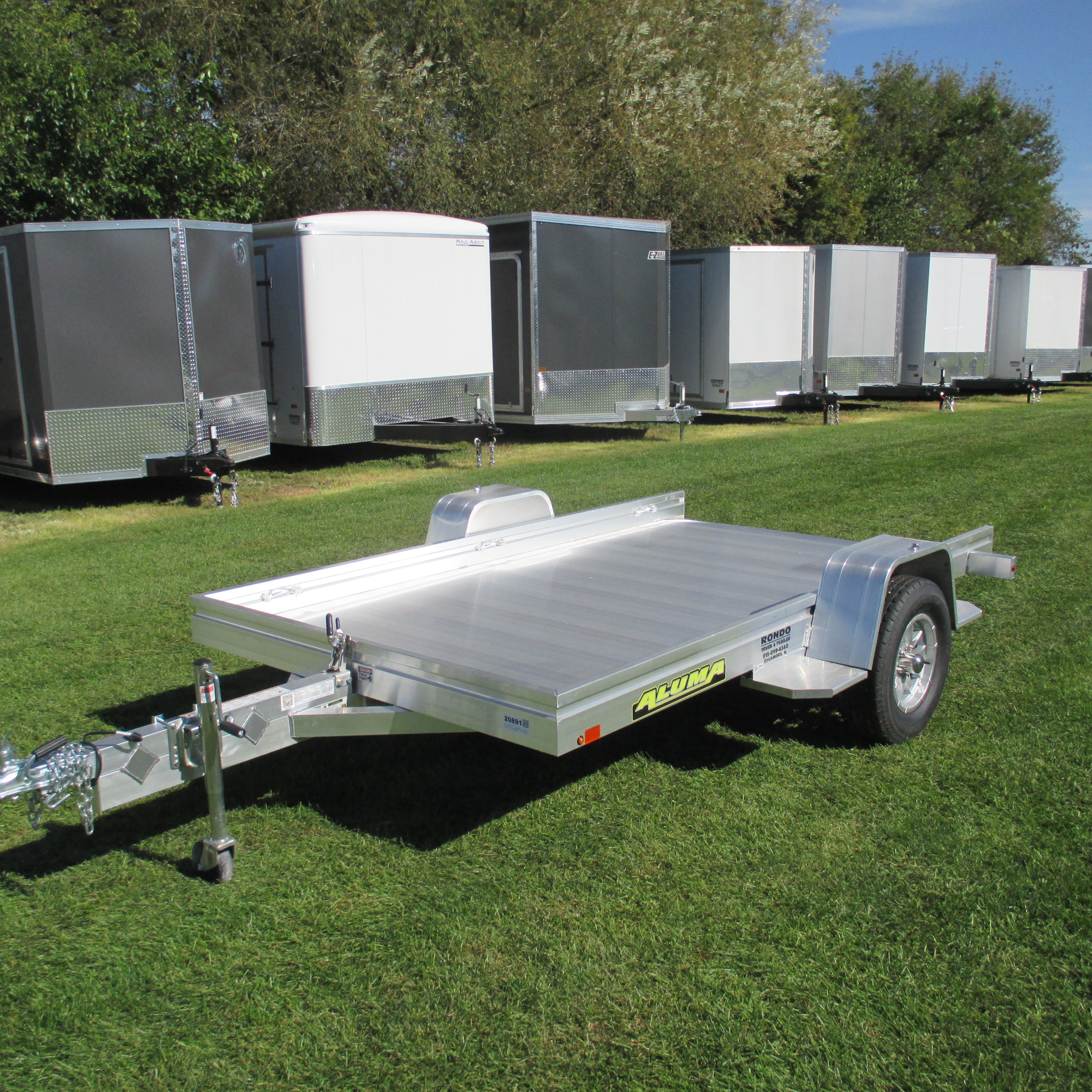 2027 Aluma 68x10  Aluminum Single Axle Utility 6810H-TILT-S
