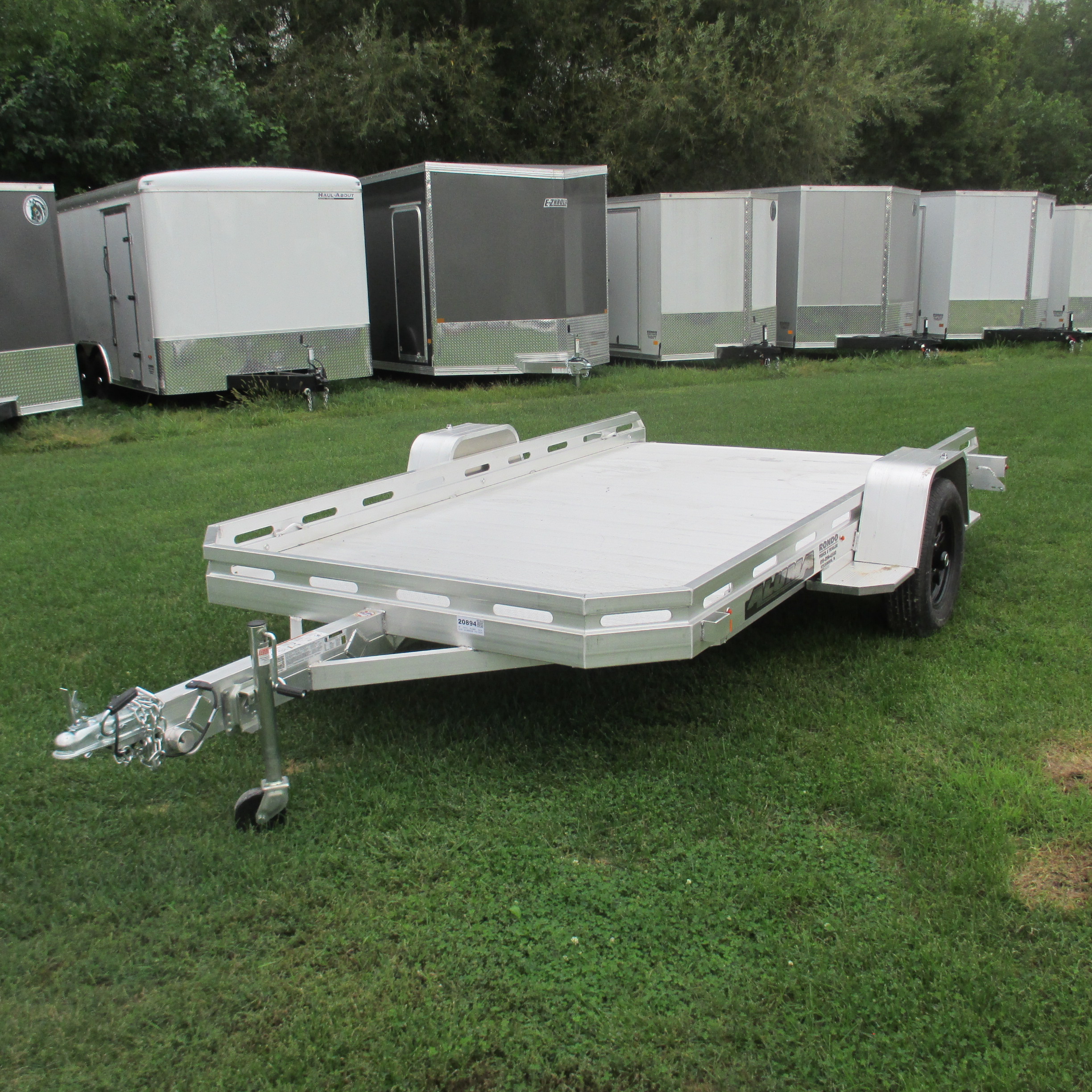 2027 Aluma 77.5x12  Aluminum Single Axle Utility EX7712HSLR-S-R