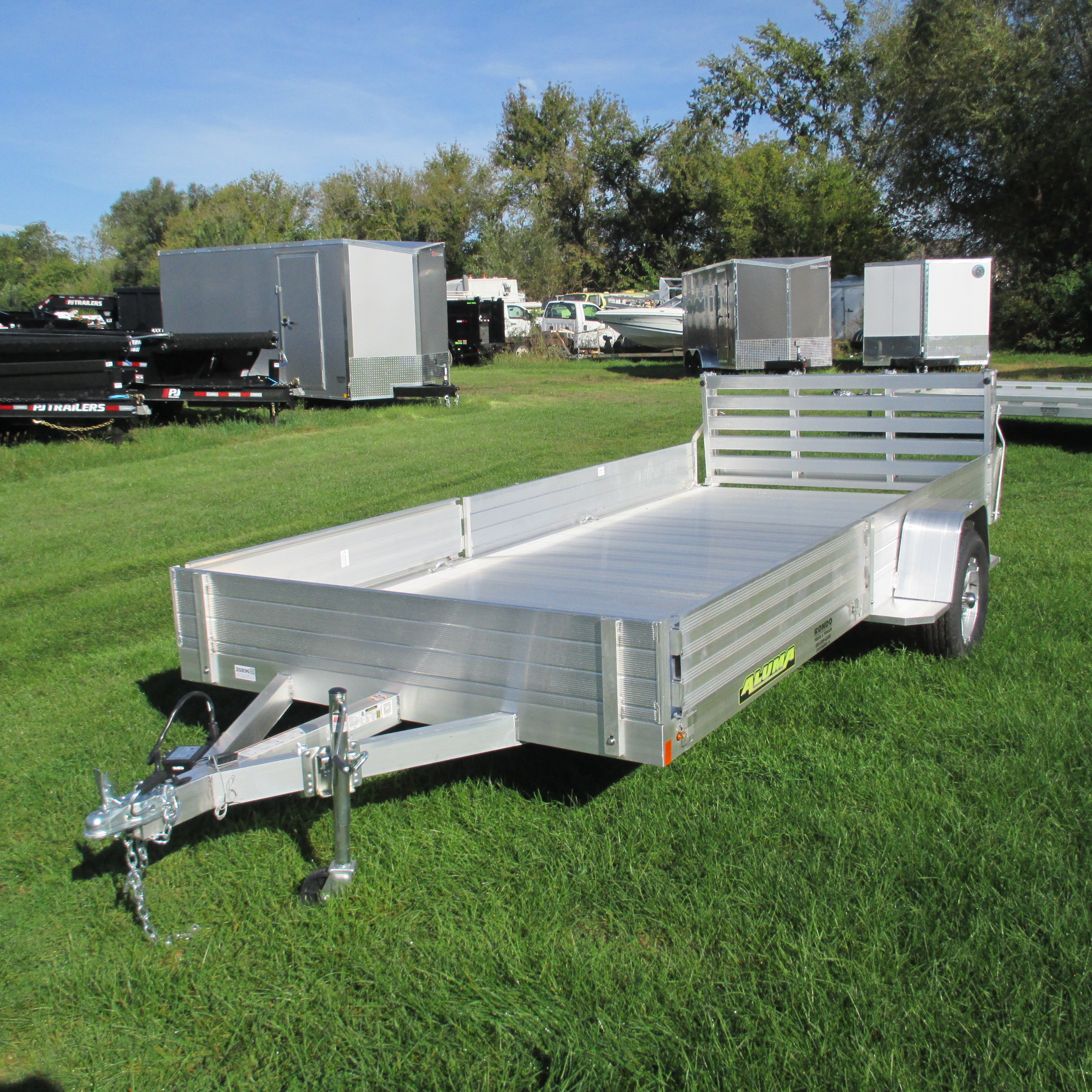 2027 Aluma 81x15  Aluminum Single Axle Utility 8115H-S-EL-R-BT-SR