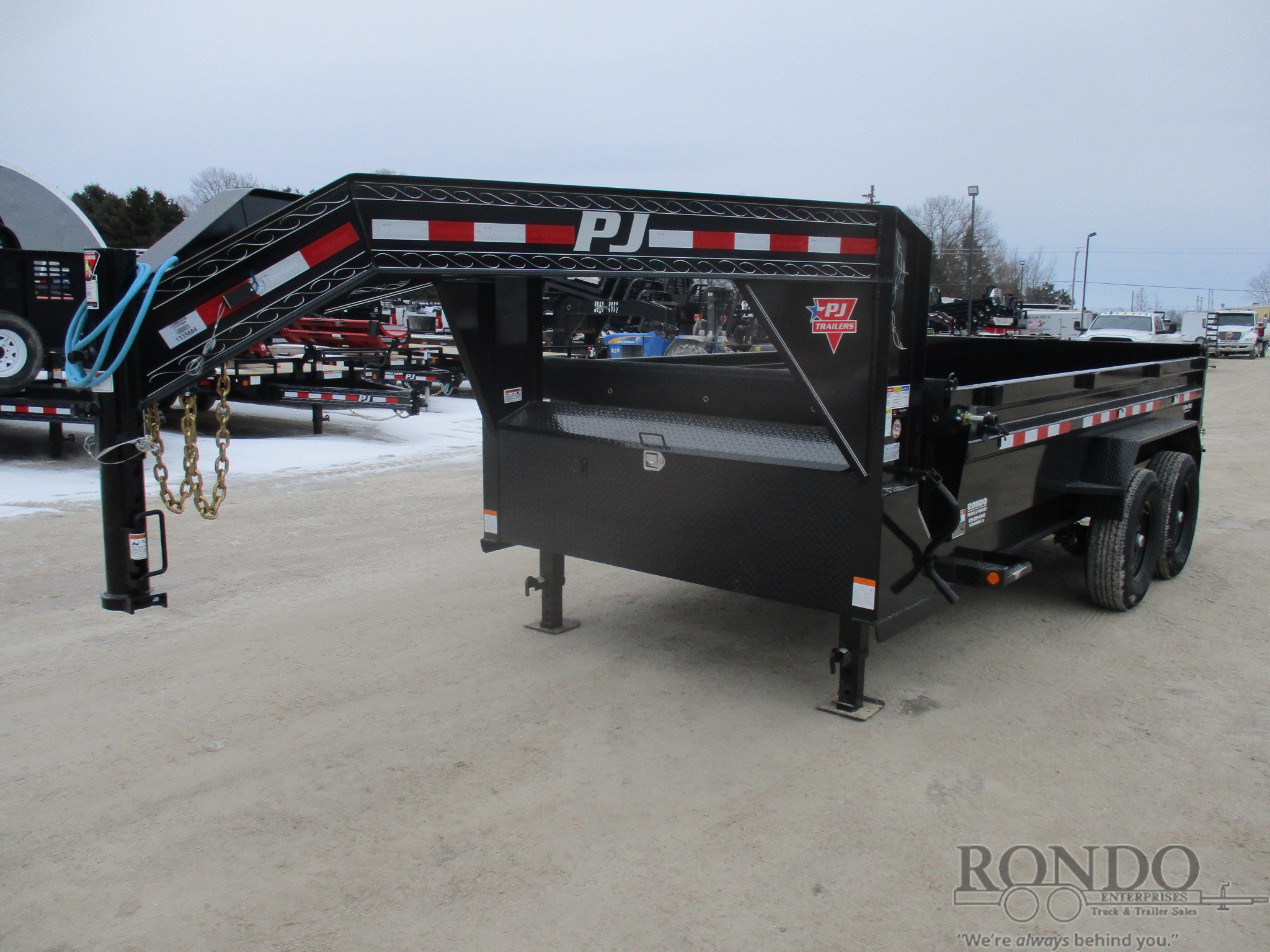 2020 PJ Trailer 83x14' DL Gooseneck Dump DLR1472BSSK :: Rondo Trailer