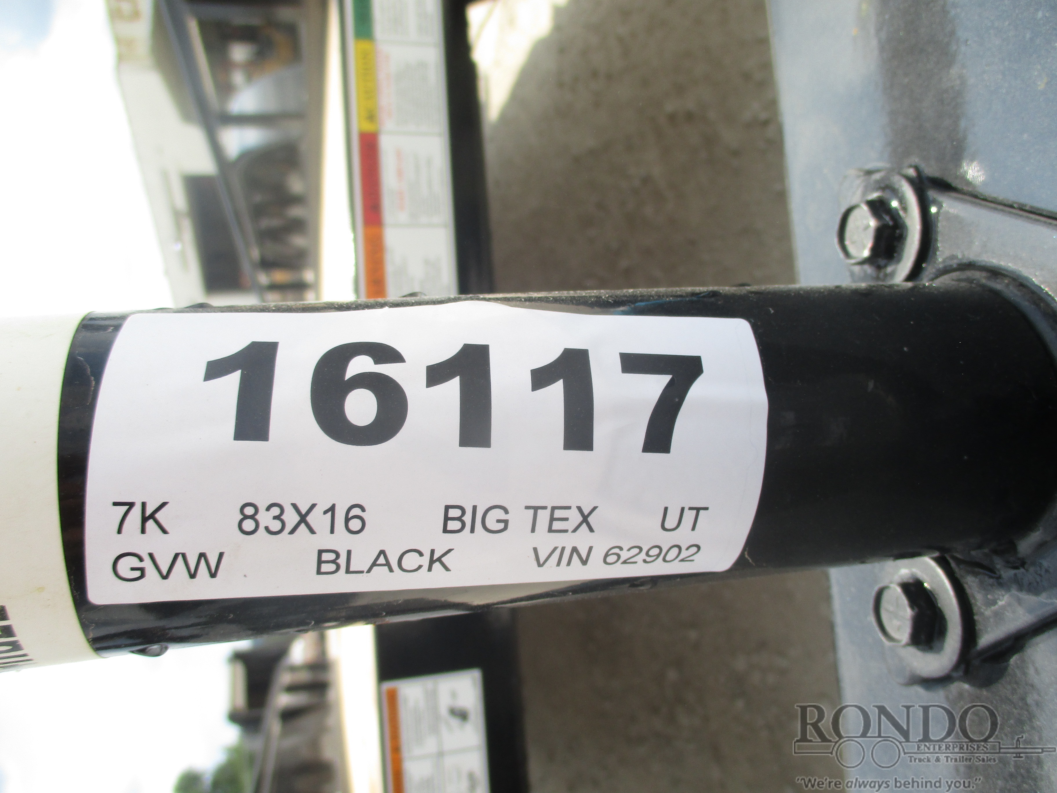 2021 Big Tex 83x16' Utility 70PI-16XBK4RG2B :: Rondo Trailer