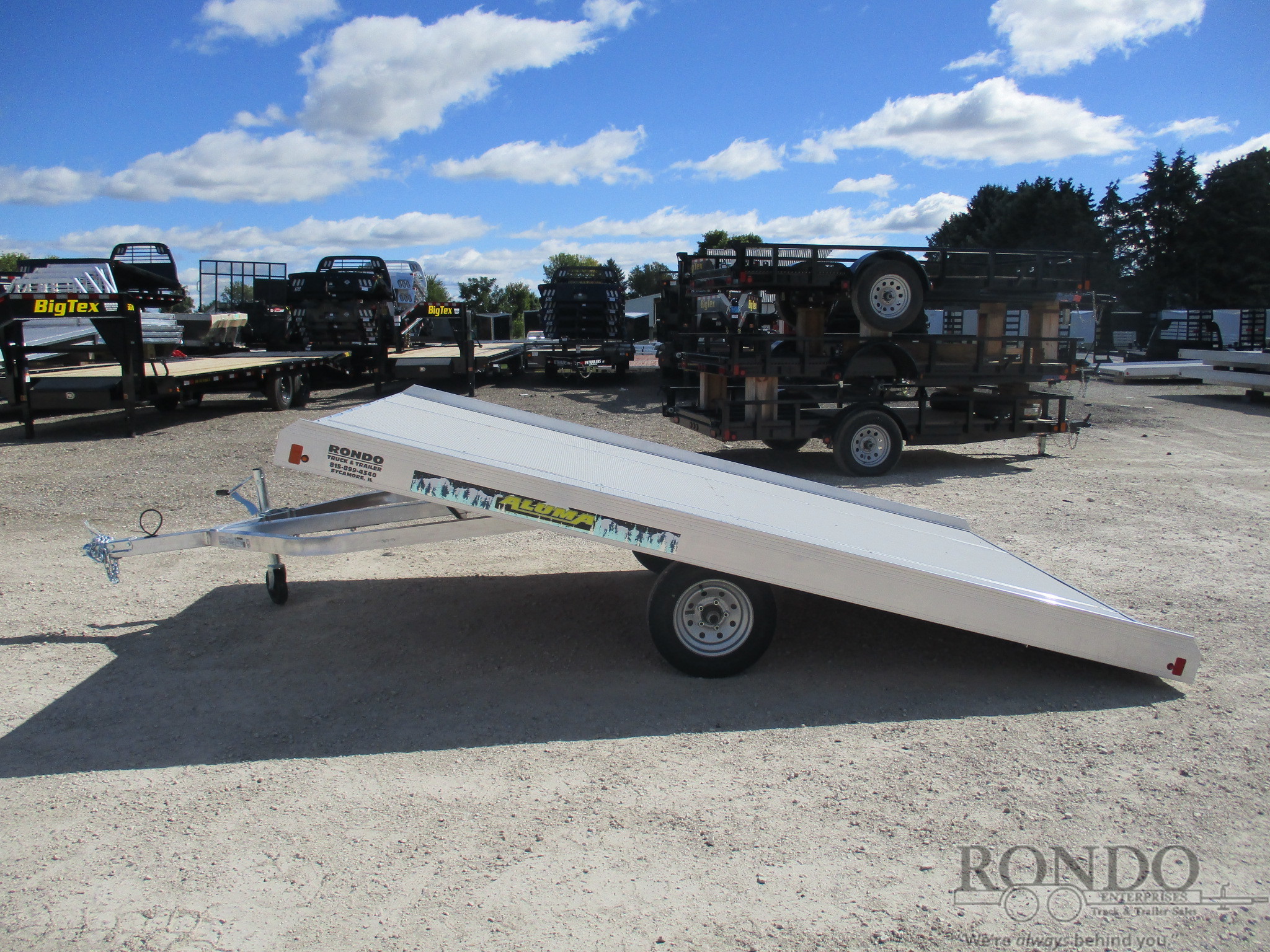 2023 Aluma 102x12' Snowmobile 8612TILT-S-12SL :: Rondo Trailer