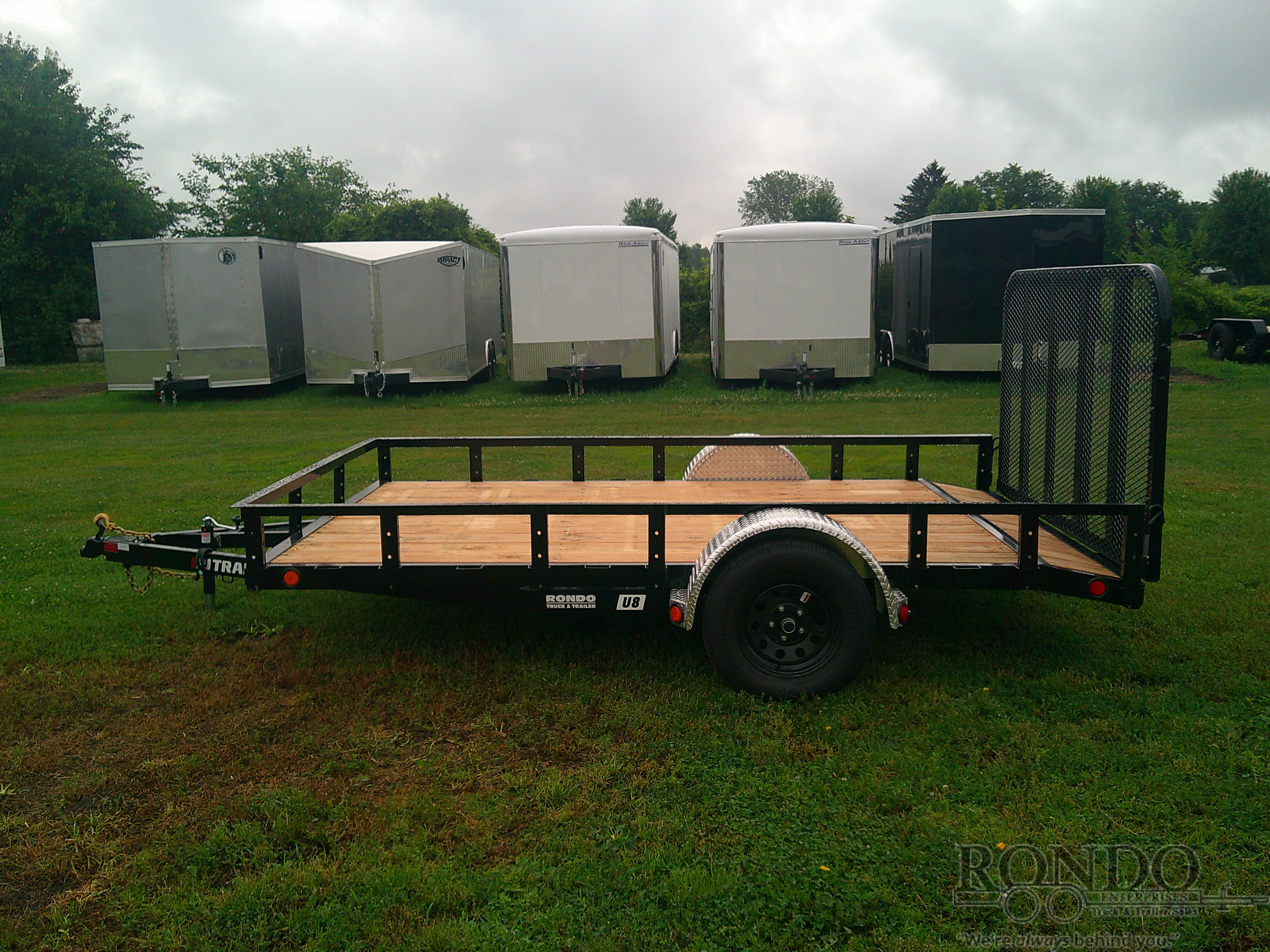 2026 PJ Trailer 83x12' U8 Single Axle Utility U821231DSBK :: Rondo